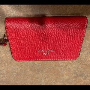 Coach zip around coin purse